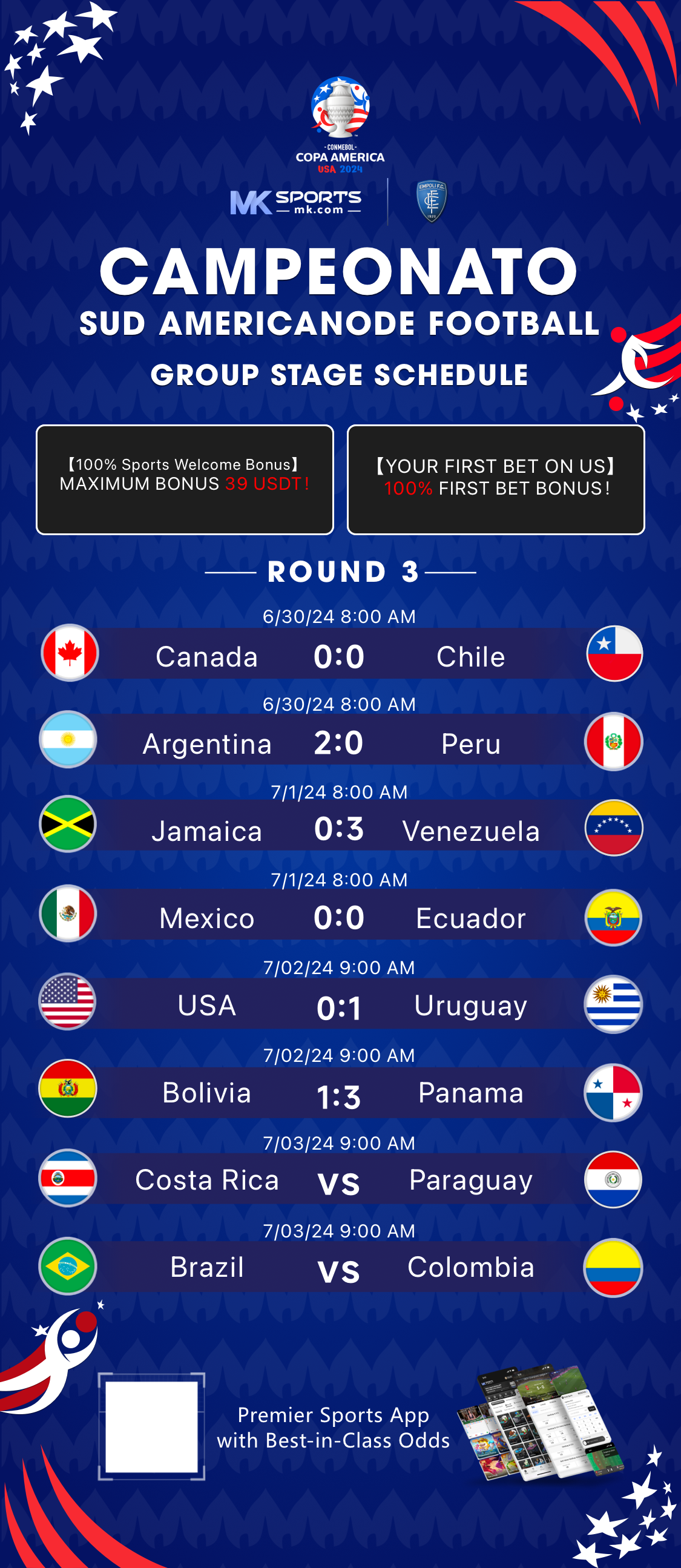 simulated match results